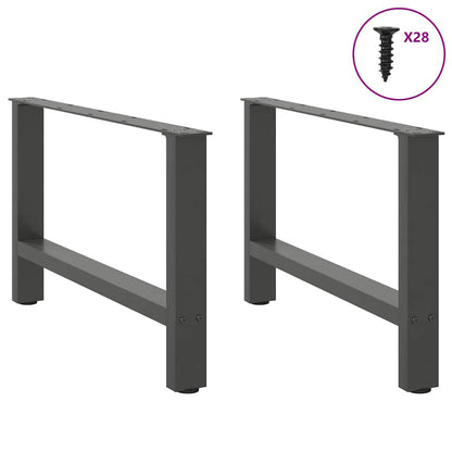 Gambe per Tavolino da CaffÃ¨ Antracite 2 pz 70x(42-43) cm Acciaio