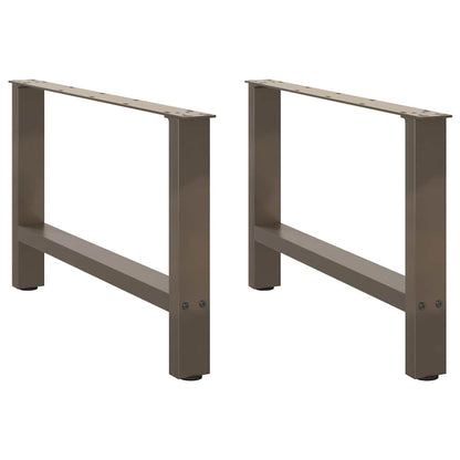 Gambe per Tavolino da CaffÃ¨ in Acciaio Naturale 2 pz 70x(42-43) cm Acciaio