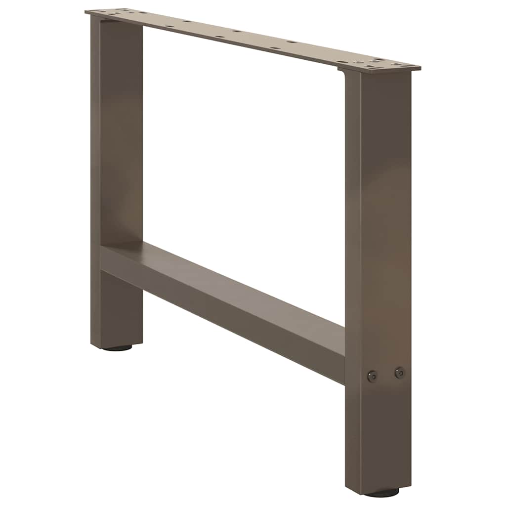 Gambe per Tavolino da CaffÃ¨ in Acciaio Naturale 2 pz 70x(42-43) cm Acciaio
