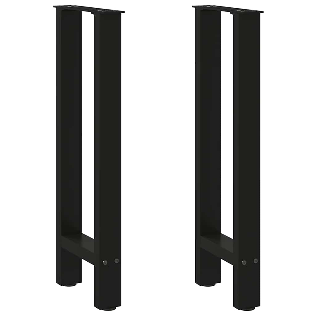 Gambe per Tavolo Consolle Nere 2 pz 28x(72-73) cm Acciaio