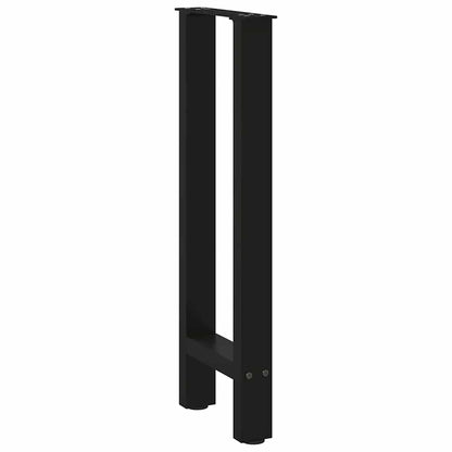 Gambe per Tavolo Consolle Nere 2 pz 28x(72-73) cm Acciaio