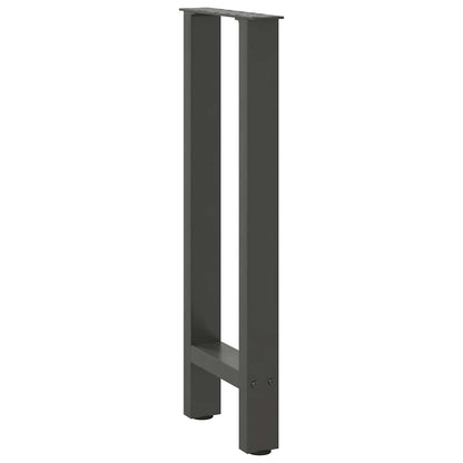 Gambe per tavolo consolle antracite 2 pz 28x(72-73) cm in acciaio