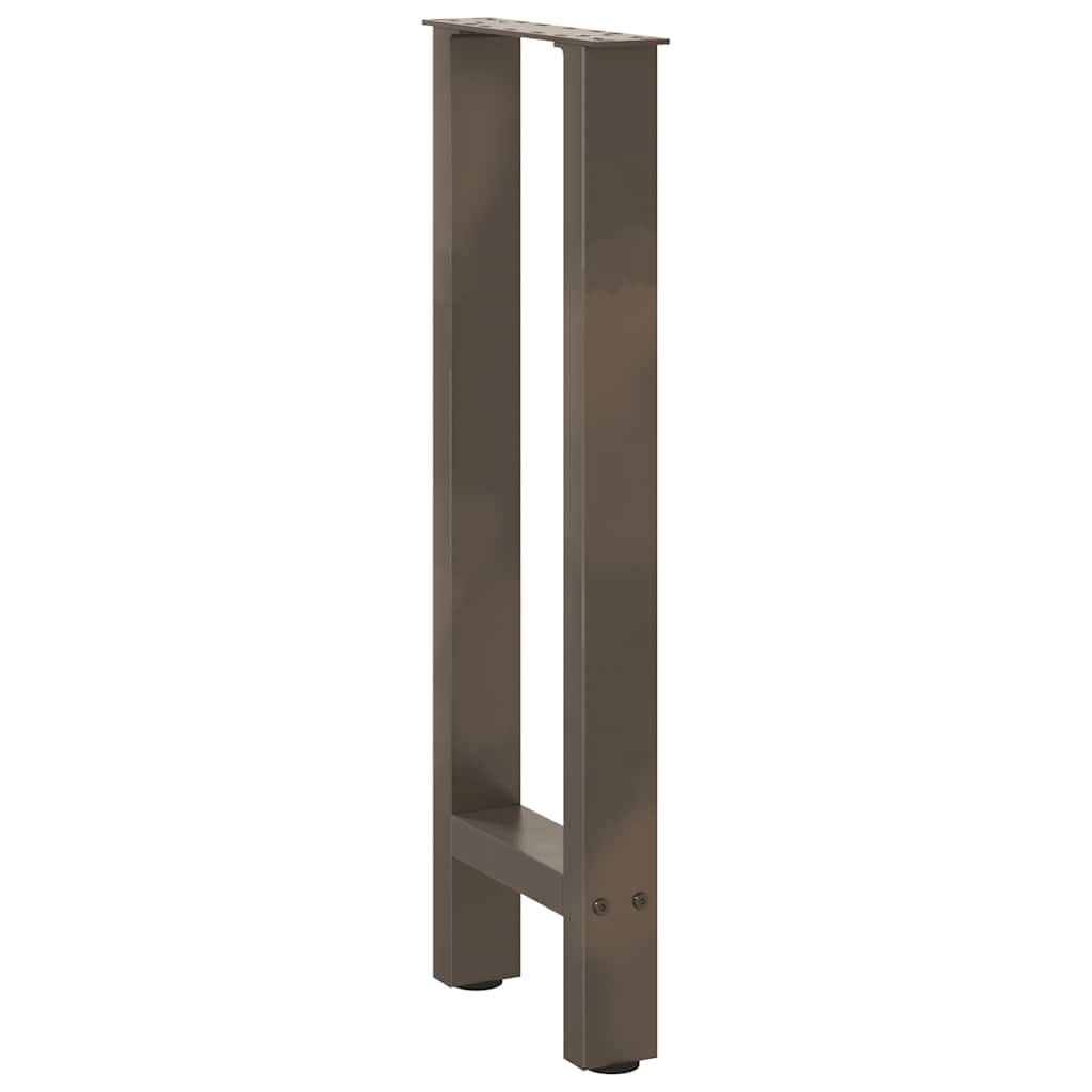 Gambe per tavolo consolle in acciaio naturale 2 pz 28x(72-73) cm Acciaio