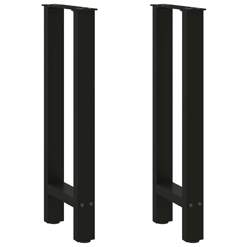 Gambe per Tavolo Consolle Nere 2 pz 38x(72-73) cm Acciaio