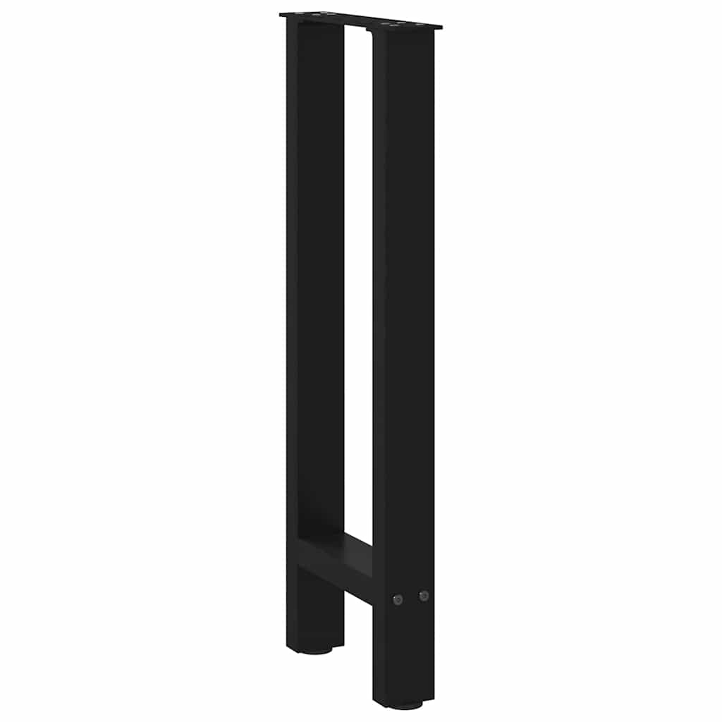 Gambe per Tavolo Consolle Nere 2 pz 38x(72-73) cm Acciaio