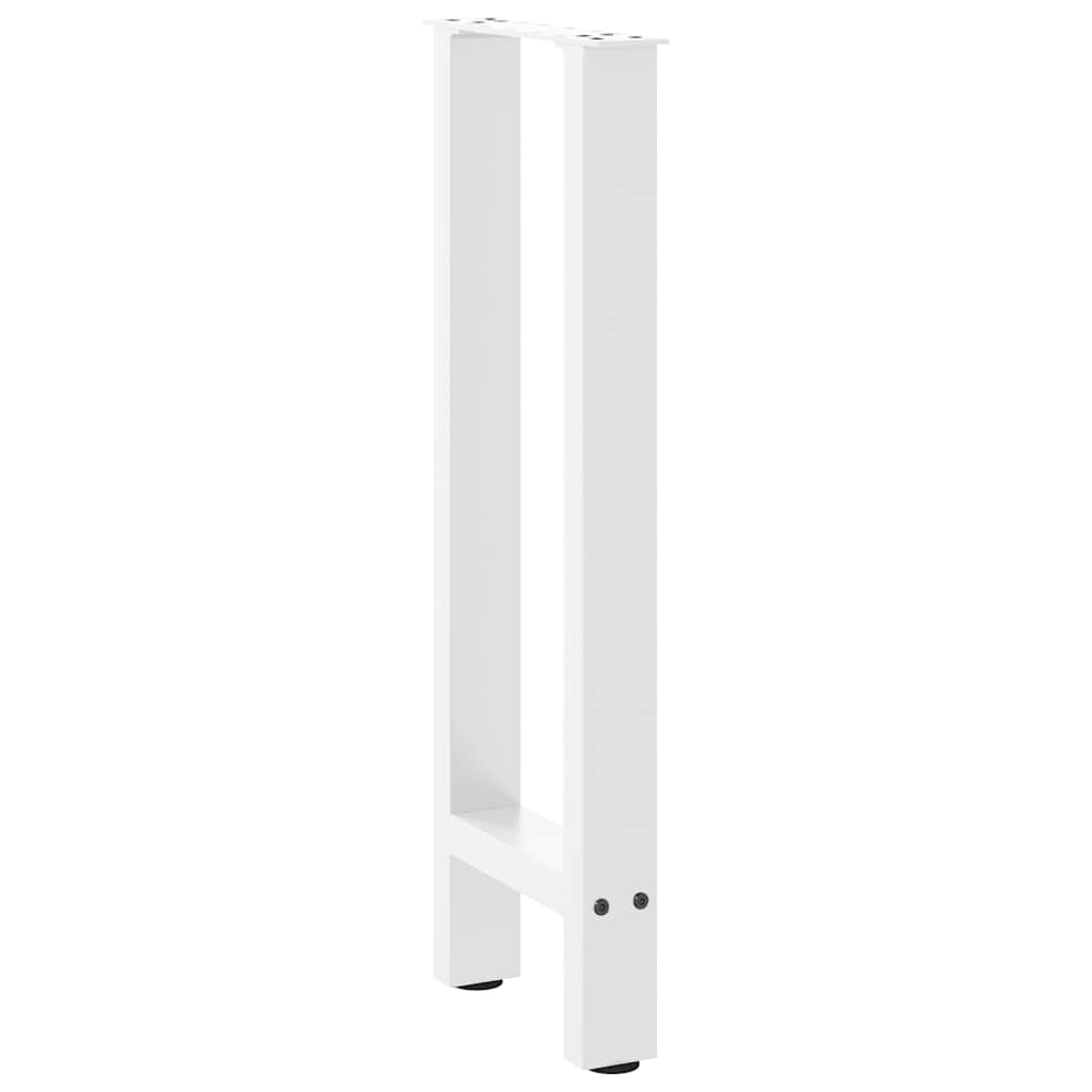 Gambe per Tavolo Consolle Bianche 2 pz 38x(72-73) cm Acciaio