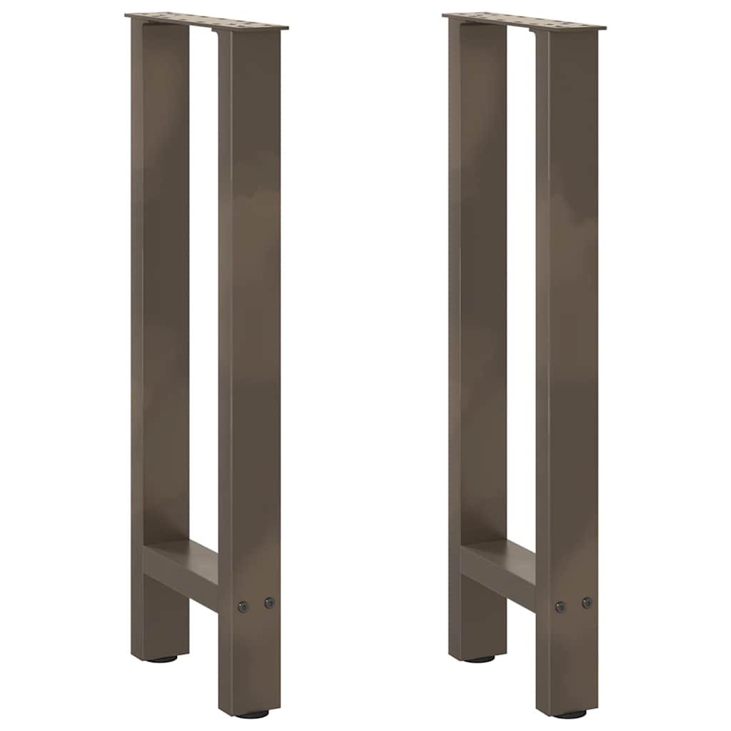 Gambe per tavolo consolle in acciaio naturale 2 pz 38x(72-73) cm Acciaio