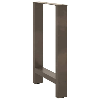 Gambe per tavolo da pranzo in acciaio naturale 2 pz 60x(72-73) cm Acciaio