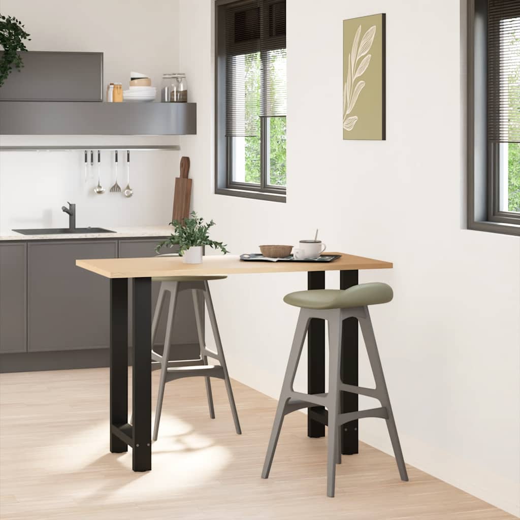 Gambe per tavolo da bar nere 2 pz 40x(90-91) cm in acciaio