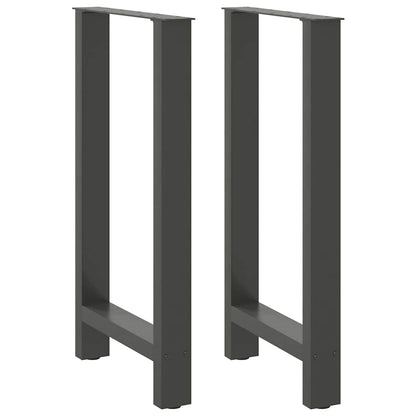 Gambe per tavolo da bar antracite 2 pz 40x(90-91) cm in acciaio