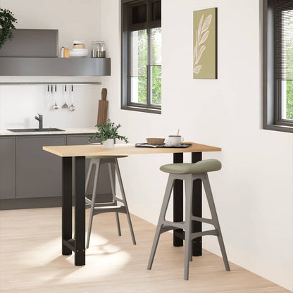 Gambe per tavolo da bar nere 2 pz 50x(90-91) cm in acciaio