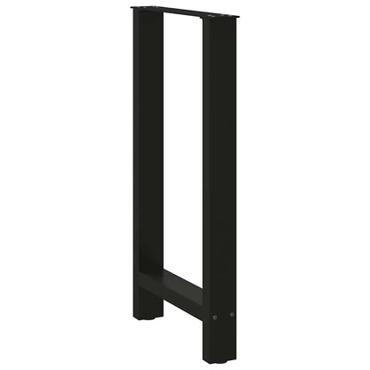 Gambe per tavolo da bar nere 2 pz 50x(90-91) cm in acciaio