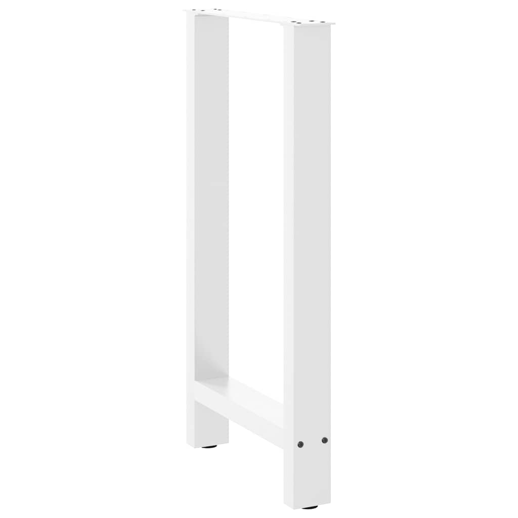 Gambe per tavolo da bar bianche 2 pz 50x(90-91) cm in acciaio