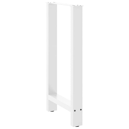 Gambe per tavolo da bar bianche 2 pz 50x(90-91) cm in acciaio