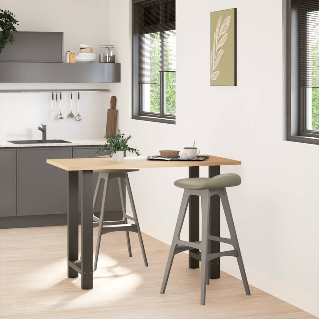 Gambe per tavolo da bar antracite 2 pz 50x(90-91) cm in acciaio