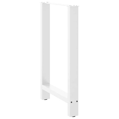 Gambe per tavolo da bar bianche 2 pz 60x(90-91) cm in acciaio