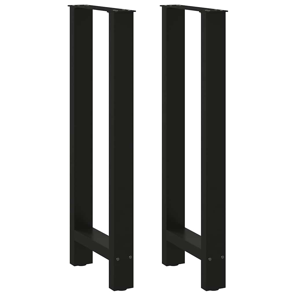 Gambe per tavolo da bar nere 2 pz 40x(100-101) cm in acciaio