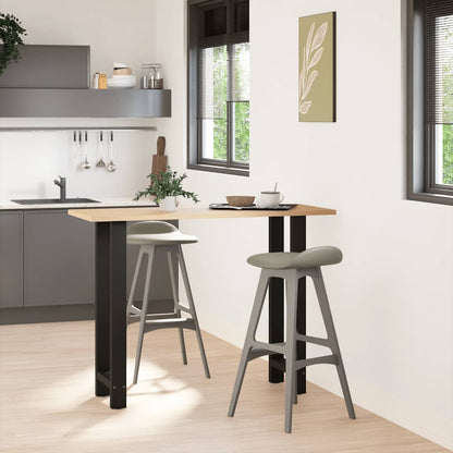 Gambe per tavolo da bar nere 2 pz 40x(100-101) cm in acciaio
