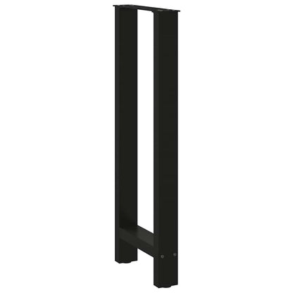 Gambe per tavolo da bar nere 2 pz 40x(100-101) cm in acciaio