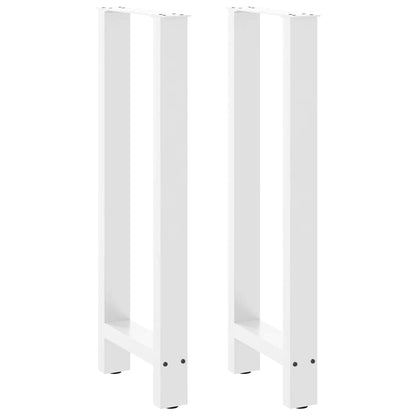 Gambe per tavolo da bar bianche 2 pz 40x(100-101) cm in acciaio