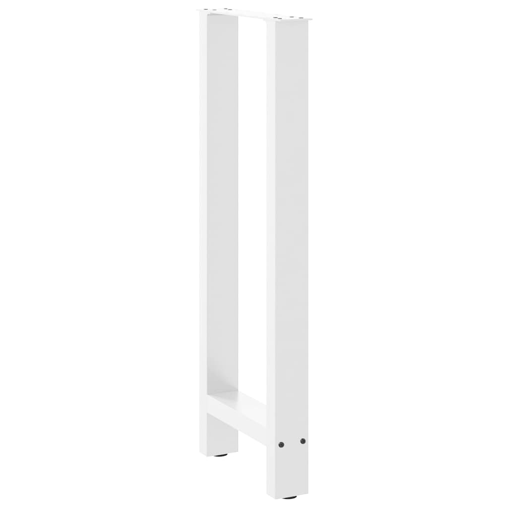 Gambe per tavolo da bar bianche 2 pz 40x(100-101) cm in acciaio