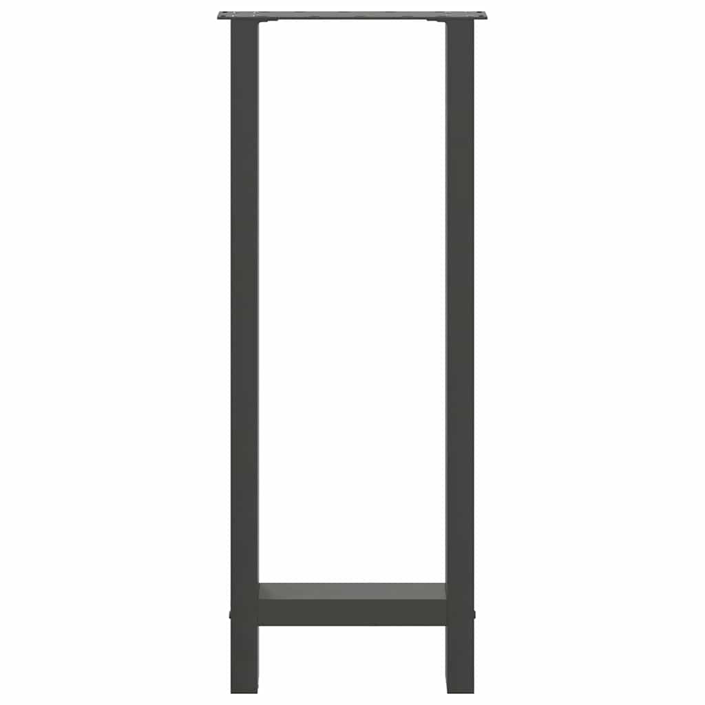 Gambe per tavolo da bar antracite 2 pz 40x(100-101) cm in acciaio