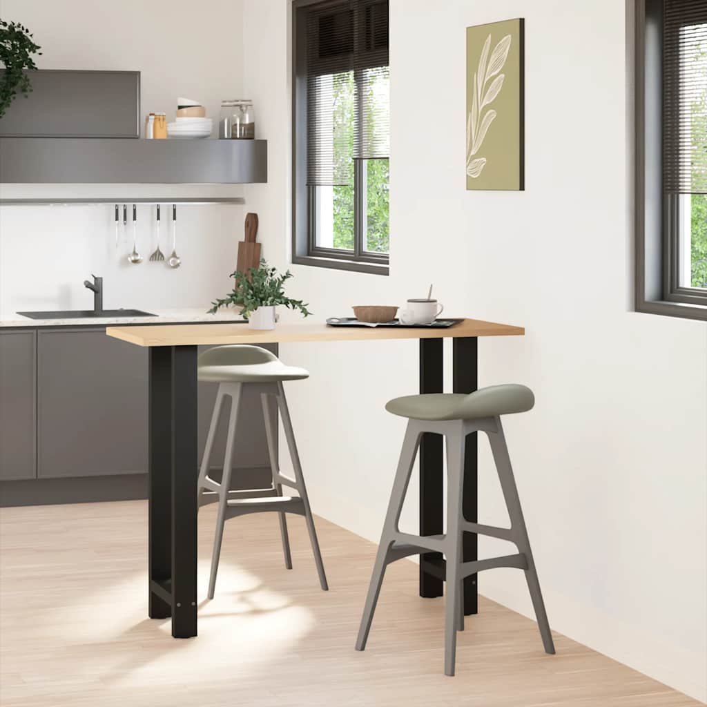 Gambe per tavolo da bar nere 2 pz 50x(100-101) cm in acciaio