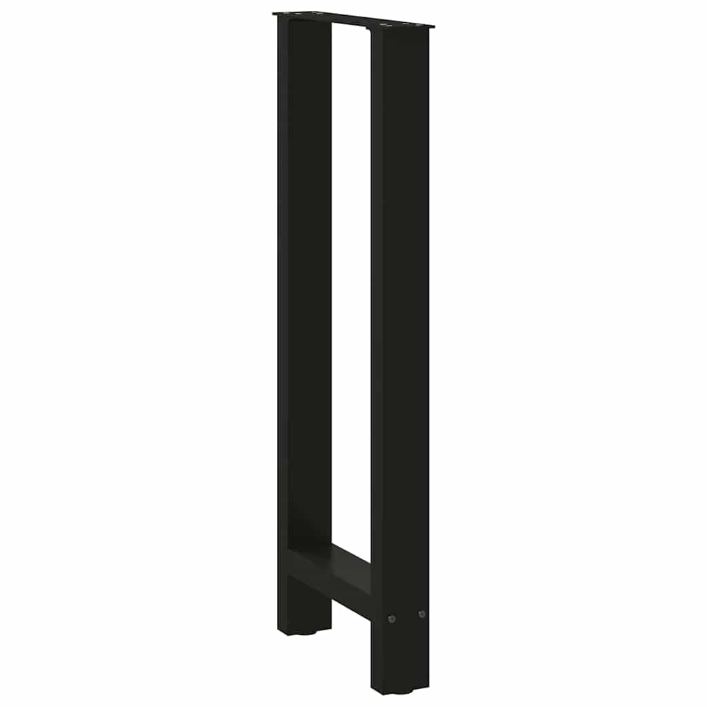 Gambe per tavolo da bar nere 2 pz 50x(100-101) cm in acciaio