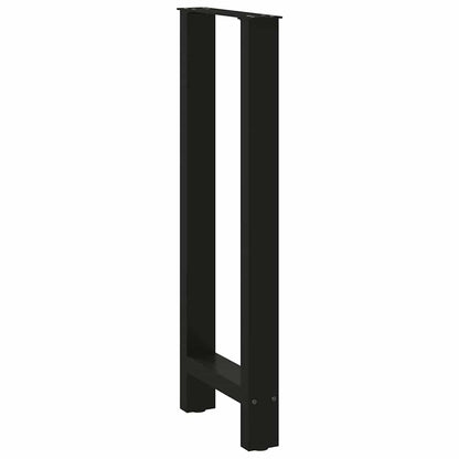 Gambe per tavolo da bar nere 2 pz 50x(100-101) cm in acciaio