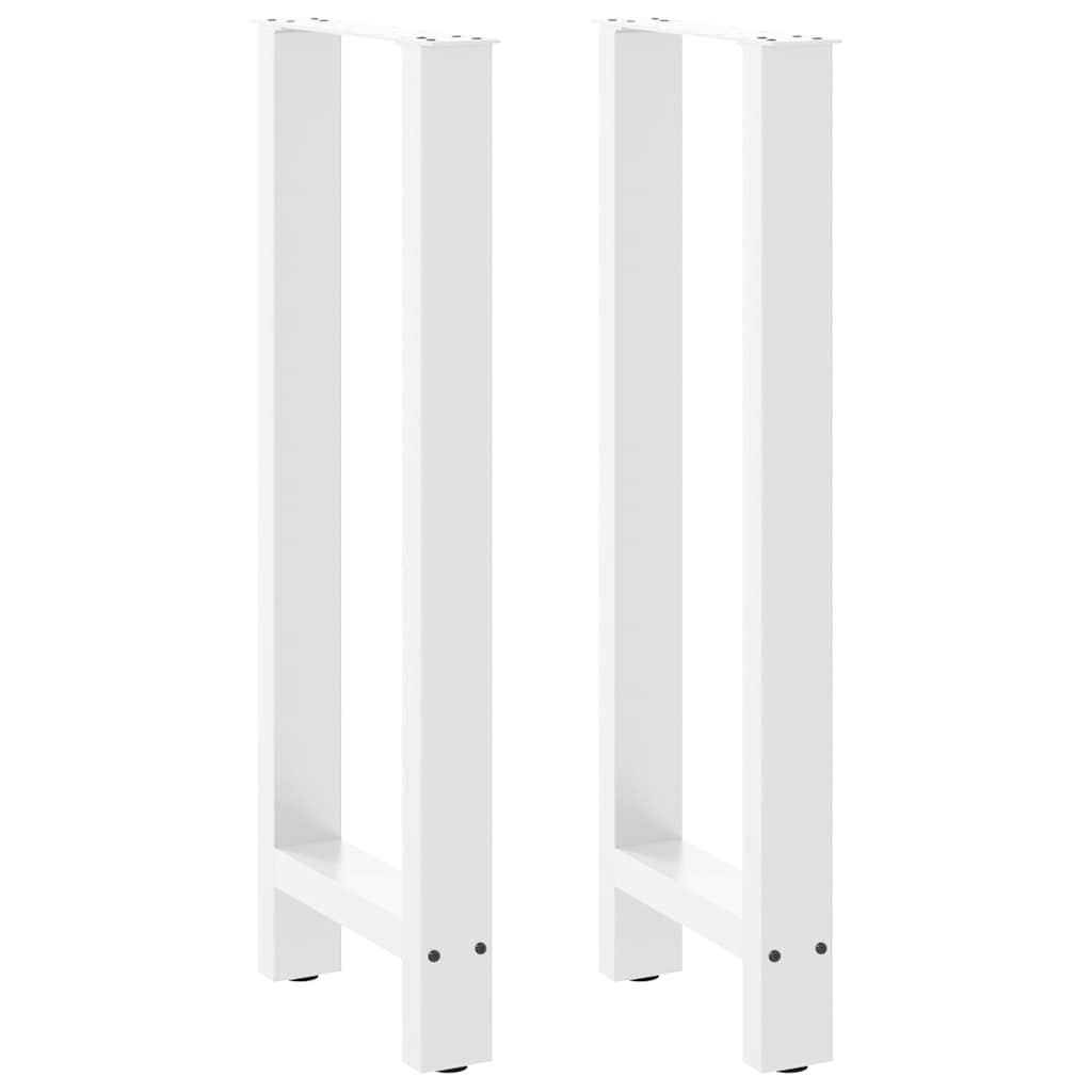 Gambe per tavolo da bar bianche 2 pz 50x(100-101) cm in acciaio