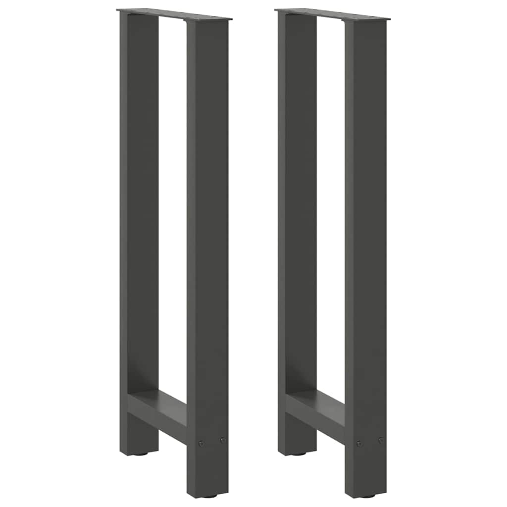 Gambe per tavolo da bar antracite 2 pz 50x(100-101) cm in acciaio