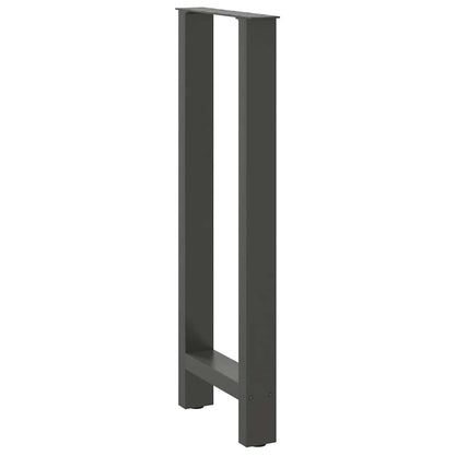 Gambe per tavolo da bar antracite 2 pz 50x(100-101) cm in acciaio