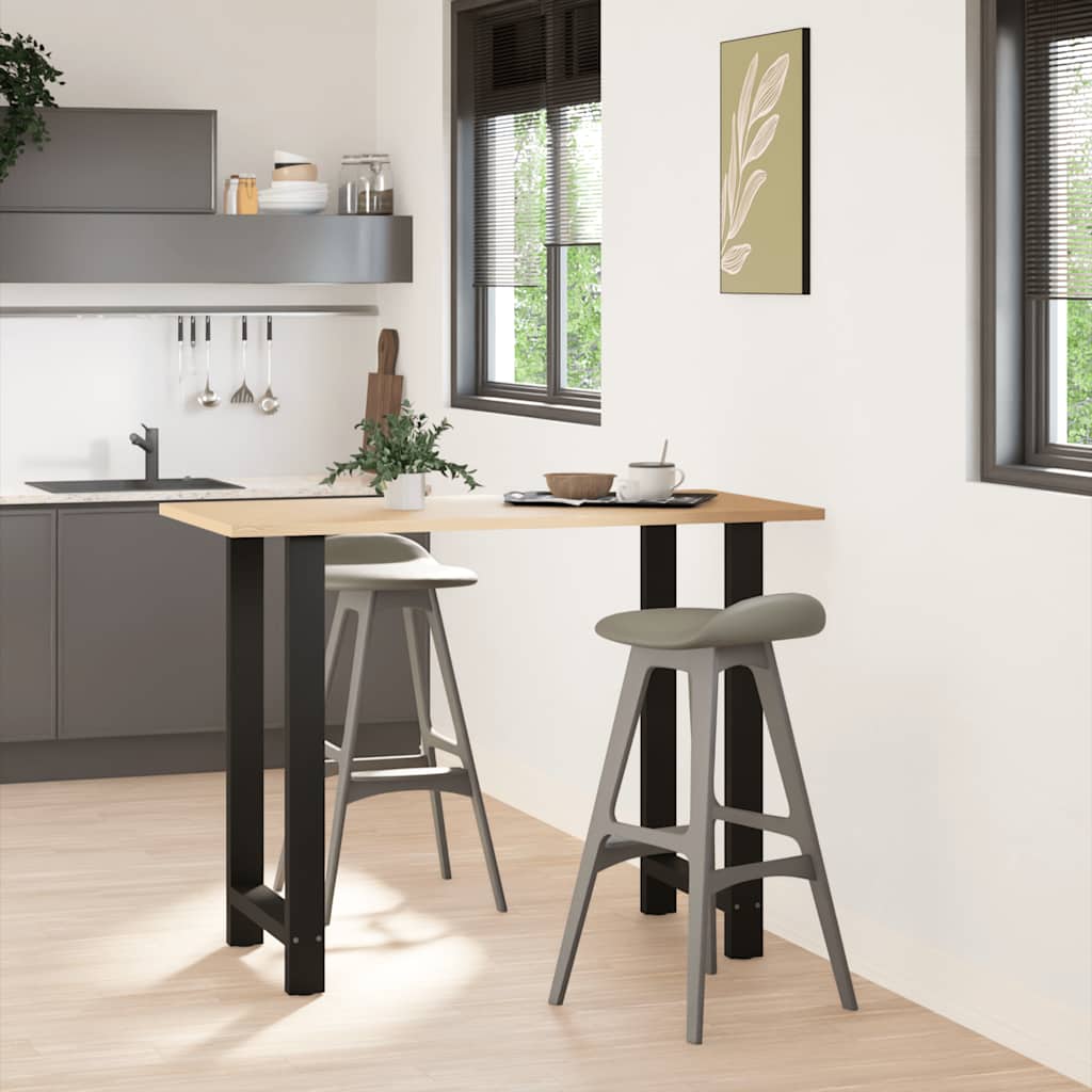 Gambe per tavolo da bar nere 2 pz 60x(100-101) cm in acciaio