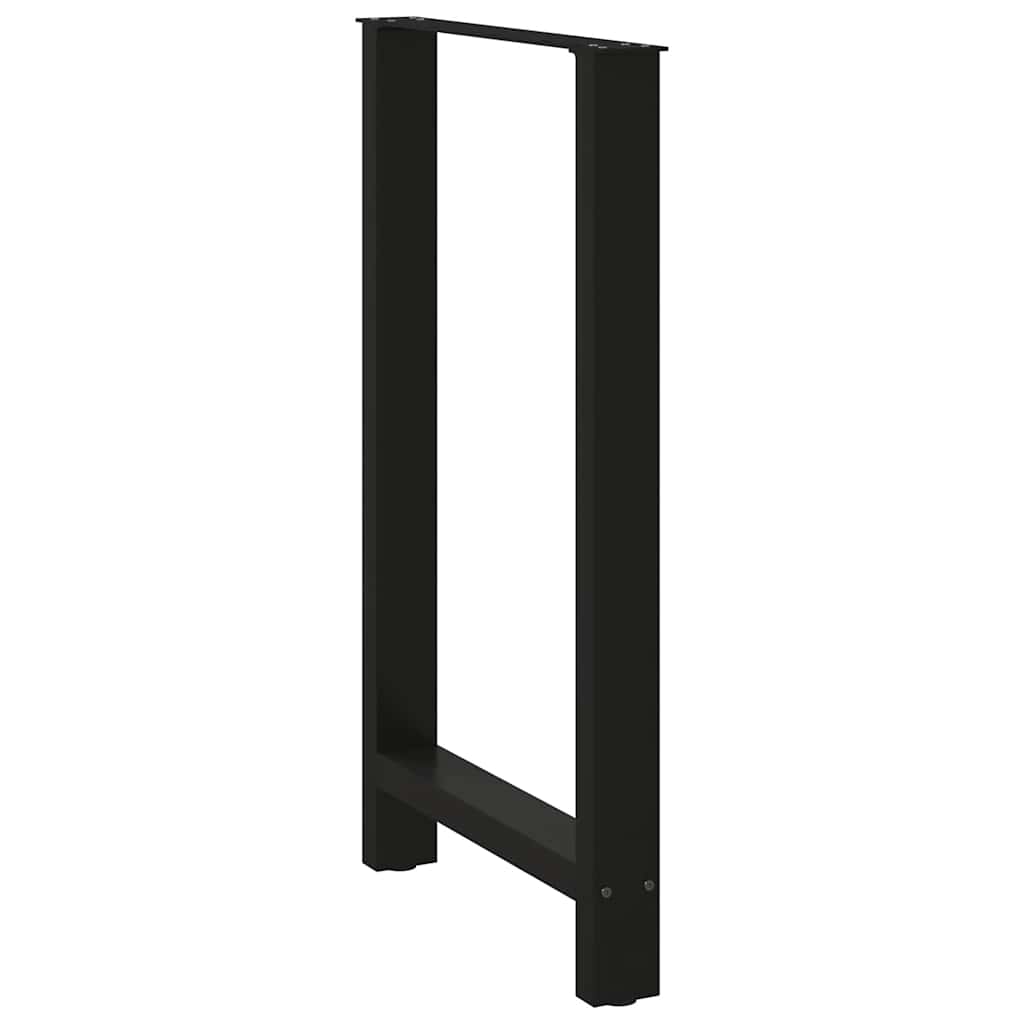 Gambe per tavolo da bar nere 2 pz 60x(100-101) cm in acciaio