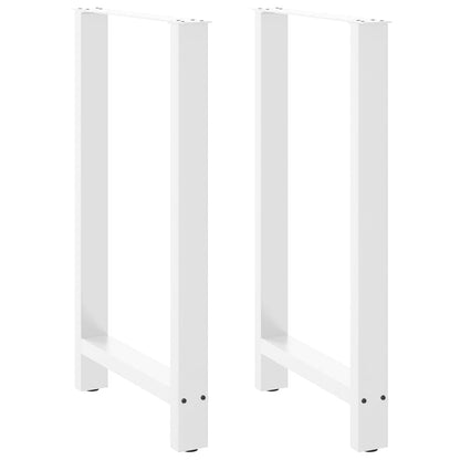 Gambe per tavolo da bar bianche 2 pz 60x(100-101) cm in acciaio