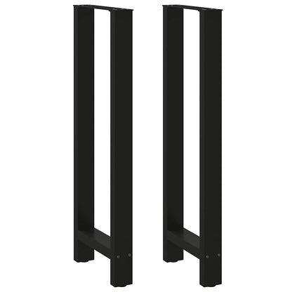 Gambe per tavolo da bar nere 2 pz 40x(110-111) cm in acciaio