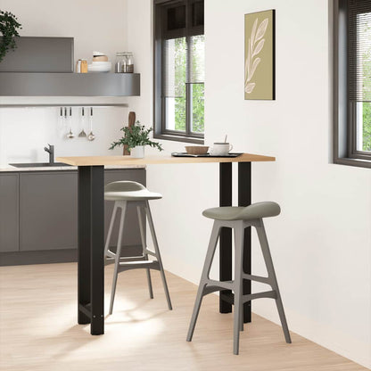 Gambe per tavolo da bar nere 2 pz 40x(110-111) cm in acciaio