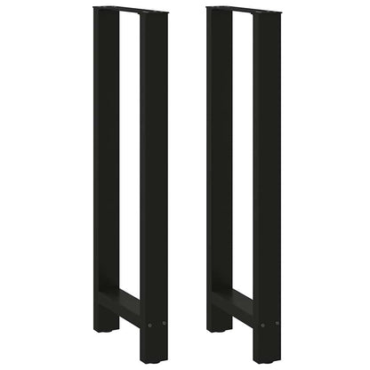 Gambe per tavolo da bar nere 2 pz 50x(110-111) cm in acciaio