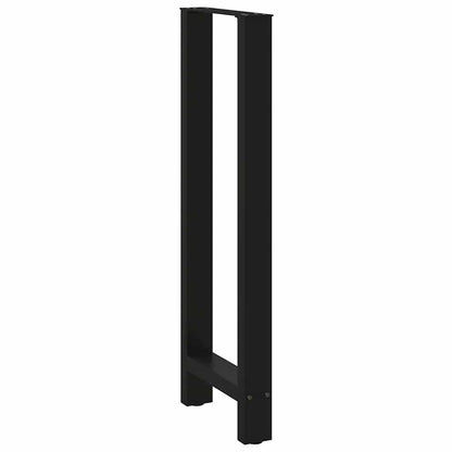Gambe per tavolo da bar nere 2 pz 50x(110-111) cm in acciaio