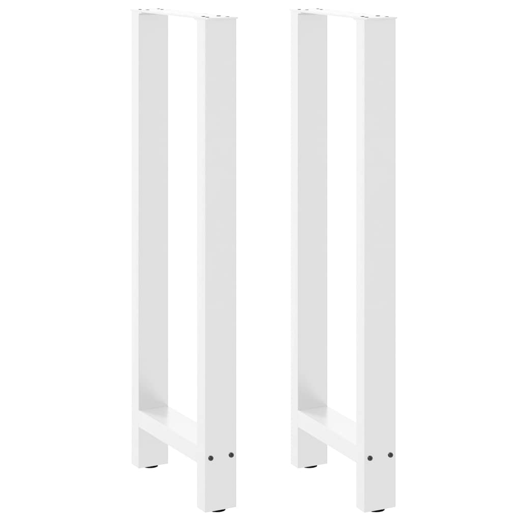 Gambe per tavolo da bar bianche 2 pz 50x(110-111) cm in acciaio