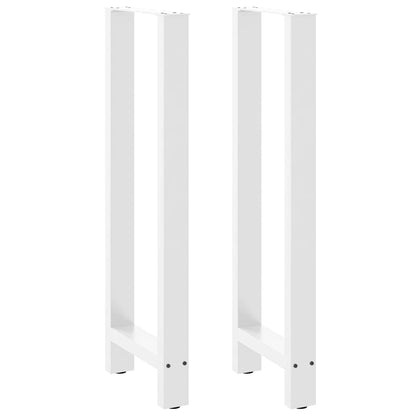Gambe per tavolo da bar bianche 2 pz 50x(110-111) cm in acciaio