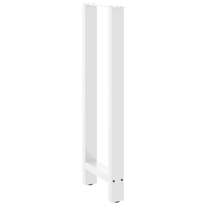 Gambe per tavolo da bar bianche 2 pz 50x(110-111) cm in acciaio