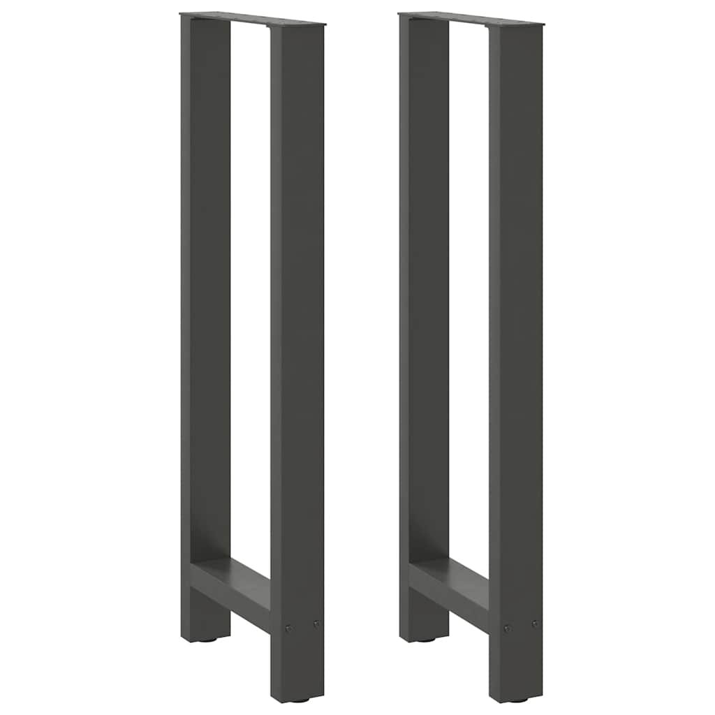 Gambe per tavolo da bar antracite 2 pz 50x(110-111) cm in acciaio