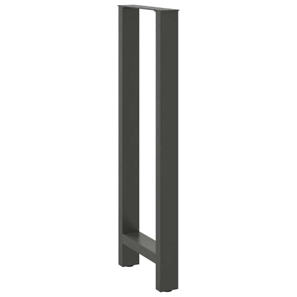 Gambe per tavolo da bar antracite 2 pz 50x(110-111) cm in acciaio