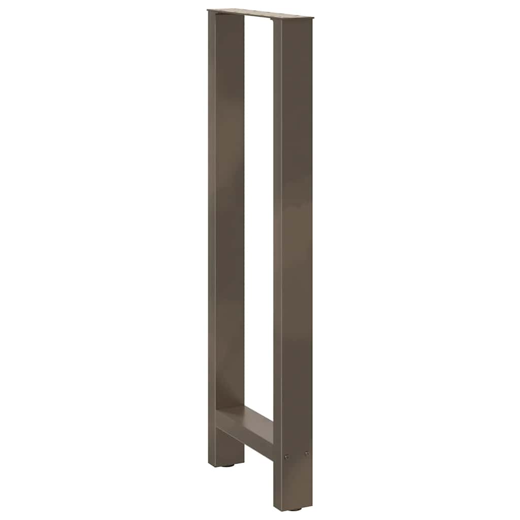 Gambe per tavolo da bar in acciaio naturale 2 pz 50x(110-111) cm in acciaio