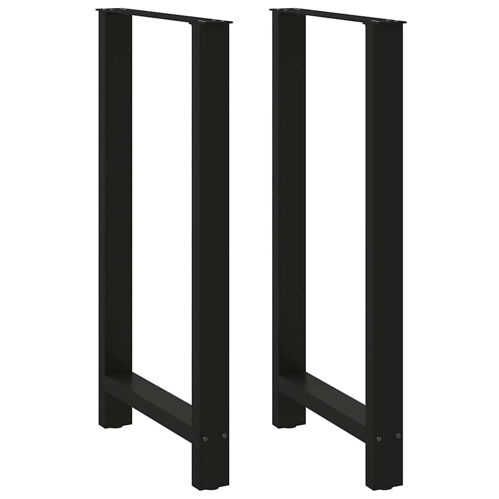 Gambe per tavolo da bar nere 2 pz 60x(110-111) cm in acciaio