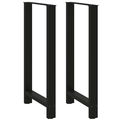 Gambe per tavolo da bar nere 2 pz 60x(110-111) cm in acciaio