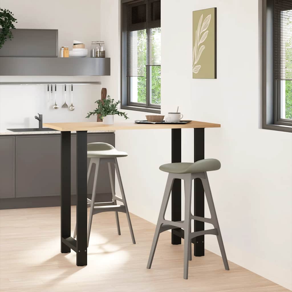 Gambe per tavolo da bar nere 2 pz 60x(110-111) cm in acciaio