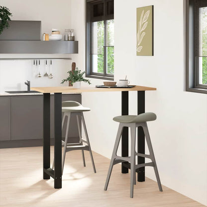 Gambe per tavolo da bar nere 2 pz 60x(110-111) cm in acciaio