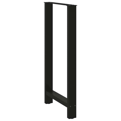 Gambe per tavolo da bar nere 2 pz 60x(110-111) cm in acciaio